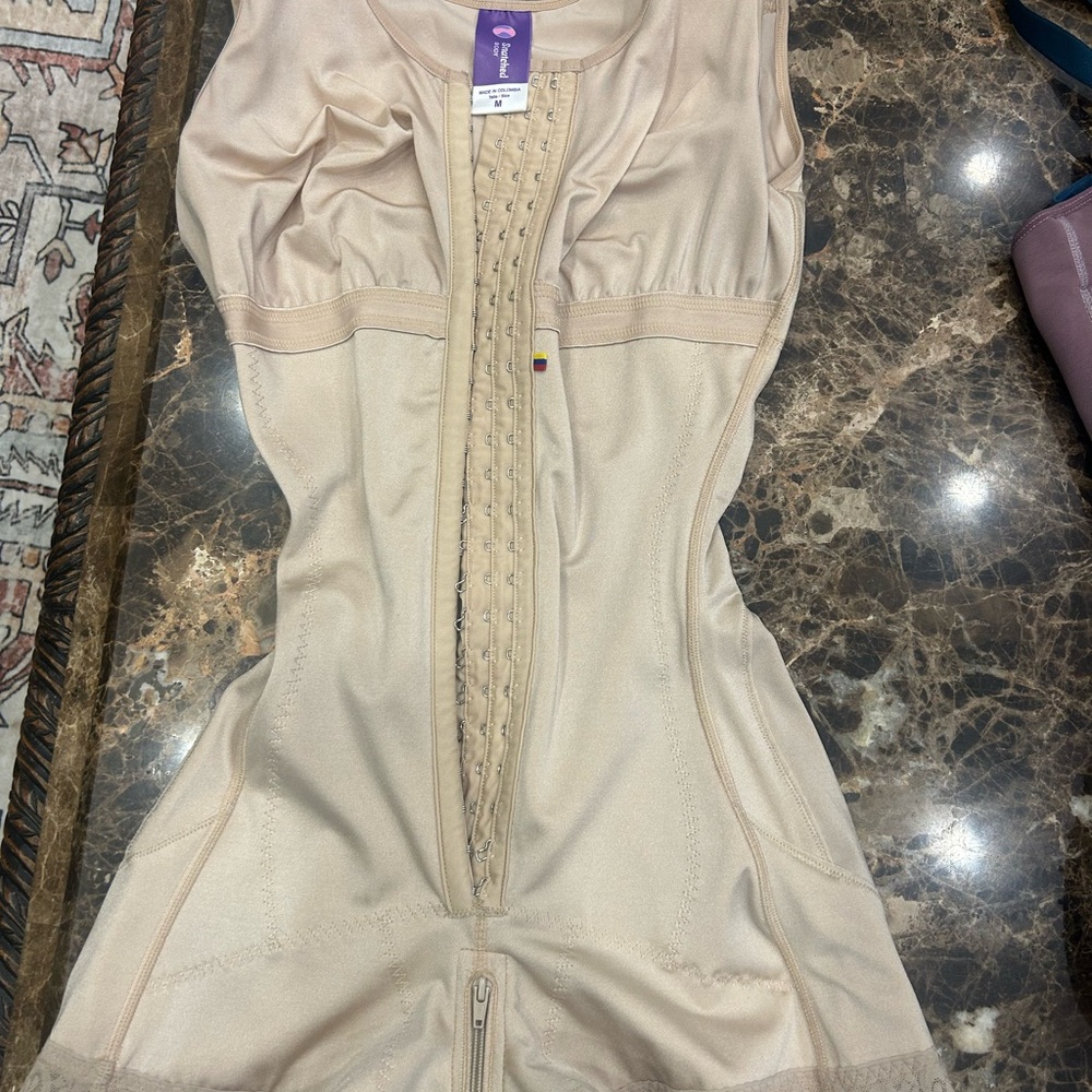 Cream Full-Body Shapewear with Compression